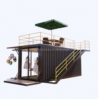 Supermercado Tienda de contenedores prefabricada para bar de café familiar en diseño modular
