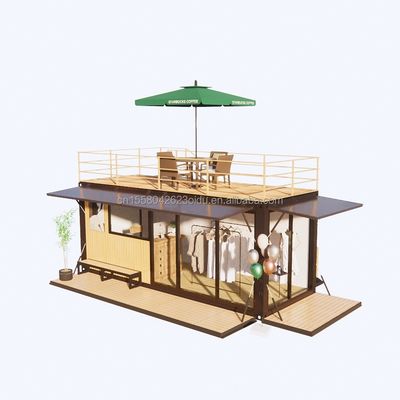Supermercado Tienda de contenedores prefabricada para bar de café familiar en diseño modular