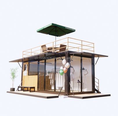 Supermercado Tienda de contenedores prefabricada para bar de café familiar en diseño modular