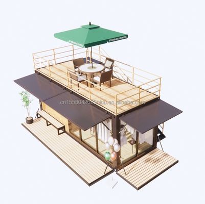 Supermercado Tienda de contenedores prefabricada para bar de café familiar en diseño modular