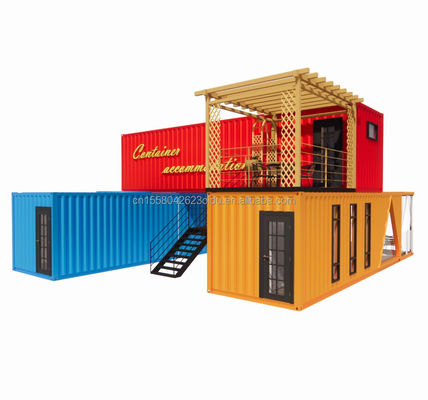 Marco de acero galvanizado de 180 gramos Modular Casa moderna de lujo Contenedor Casa prefabricada para hotel