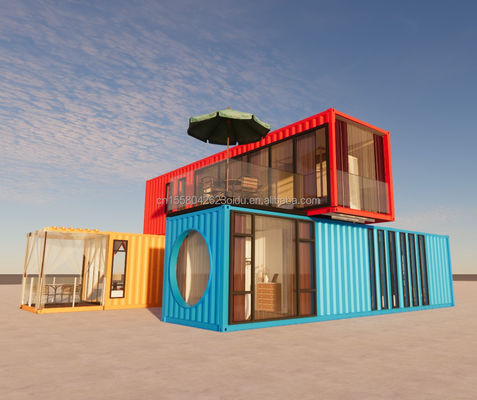 Marco de acero galvanizado de 180 gramos Modular Casa moderna de lujo Contenedor Casa prefabricada para hotel