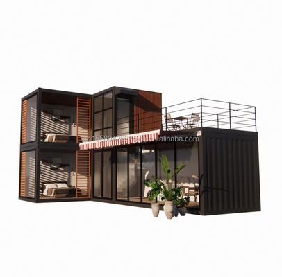 Diseño Estructura de acero Villa modular fácil de montar Casa moderna Contenedor de lujo Casas prefabricadas Contenedor de paquete plano