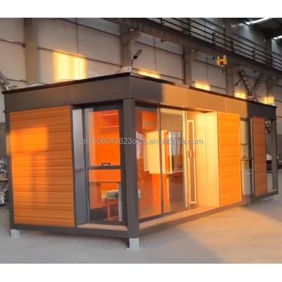 Contenedor de dormitorio de lujo prefabricado con certificación CE de la UE Panel de sándwich para el hogar Estudio Casa de hotel Color personalizado