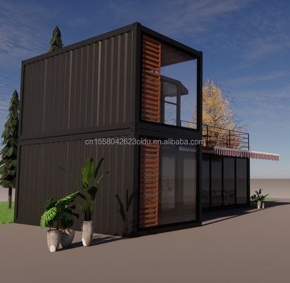 Diseño Estructura de acero Villa modular fácil de montar Casa moderna Contenedor de lujo Casas prefabricadas Contenedor de paquete plano