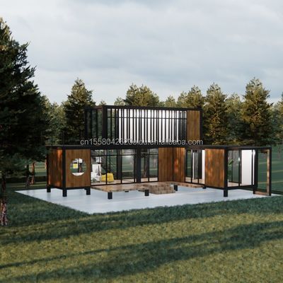 Casa de contenedores galvanizados móviles de acero para villas Oficina y aseo público Villa prefabricada