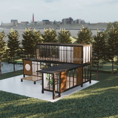 Casa de contenedores galvanizados móviles de acero para villas Oficina y aseo público Villa prefabricada