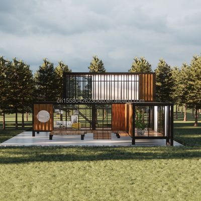 Casa de contenedores galvanizados móviles de acero para villas Oficina y aseo público Villa prefabricada