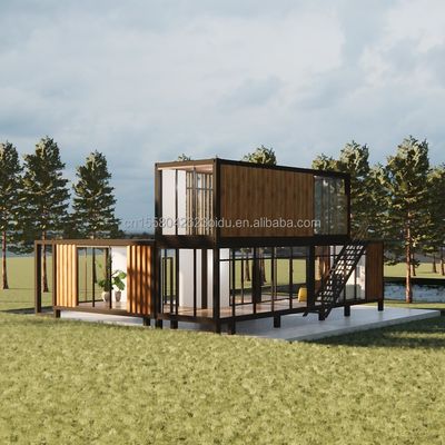 Casa de contenedores galvanizados móviles de acero para villas Oficina y aseo público Villa prefabricada