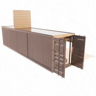Pared 50/75/100mm Panel de sándwich de onda Casa portátil Hogares móviles Prefabricados Contenedor de envío Barras de aleación de aluminio Ventanas