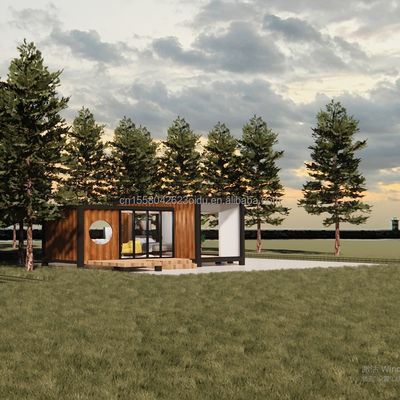 Diseño moderno de lujo Pared de vidrio Prefab Container House StrayBirds Casa modular prefabricada Hotel para Villa Resort