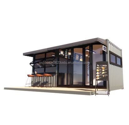 Tienda 20ft Prefabricado Bar de contenedores con 50/75/100mm Wave panel de sándwich Paredes portátiles y fáciles de instalar