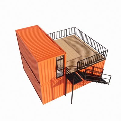 Contenedor de envío prefabricado Pop Up Cafetería Restaurante Opciones de pared de 50/75/100mm Panel de sándwich de onda