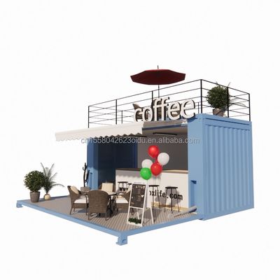 Mini tienda emergente de 20 pies con diseño moderno y robustos tubos cuadrados de acero galvanizado