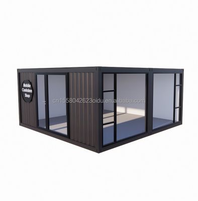 2023 Casas de contenedores modulares prefabricadas con ventanas de aleación de aluminio y tubos cuadrados de acero galvanizado