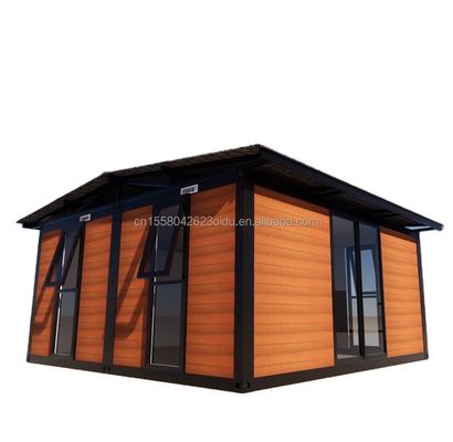 Panes de sándwich extraíbles Casa de jardín prefabricada para montaje y transporte fácil en contenedores de 20 pies o 40 pies