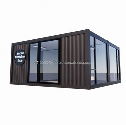 2023 Casas de contenedores modulares prefabricadas con ventanas de aleación de aluminio y tubos cuadrados de acero galvanizado