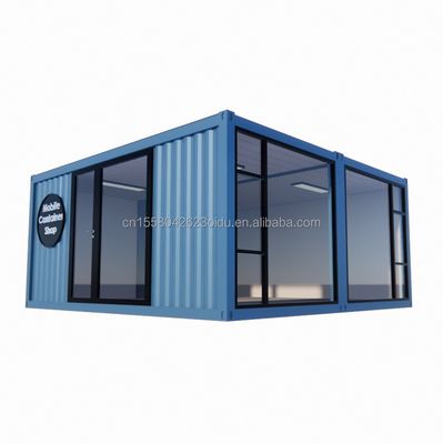 2023 Casas de contenedores modulares prefabricadas con ventanas de aleación de aluminio y tubos cuadrados de acero galvanizado