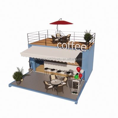 Mini tienda emergente de 20 pies con diseño moderno y robustos tubos cuadrados de acero galvanizado