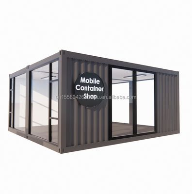 2023 Casas de contenedores modulares prefabricadas con ventanas de aleación de aluminio y tubos cuadrados de acero galvanizado