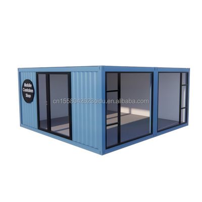 2023 Casas de contenedores modulares prefabricadas con ventanas de aleación de aluminio y tubos cuadrados de acero galvanizado