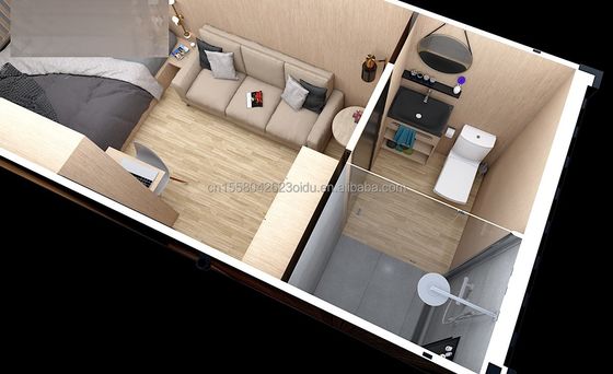 Casa prefabricada para jardín de 20 pies envasado plano envasado de madera Oficina Hoteles casas de contenedores