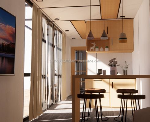 Hotel 20 pies Mini Panel de sándwich extraíble de acero Prefabricado Paquete plano Prefabricado Kit de casa de jardín modular pequeño