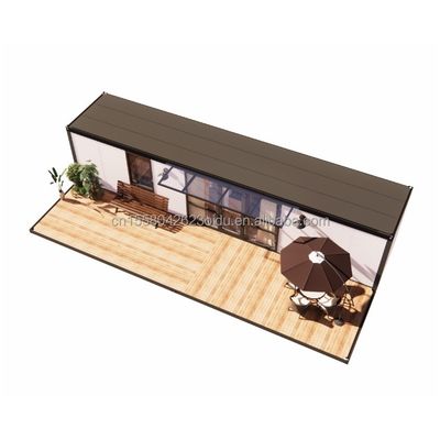 Hotel 20 pies Mini Panel de sándwich extraíble de acero Prefabricado Paquete plano Prefabricado Kit de casa de jardín modular pequeño