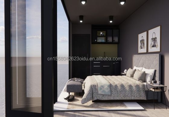 Cuadro de acero de 20 pies acero galvanizado doblado 180g Baño Casa de contenedores Casa prefabricada móvil para productos