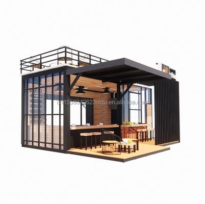 Ventanas prefabricadas de aleación de aluminio Envío Mobile Cafetería Bar Container Tiendas para diseño personalizable