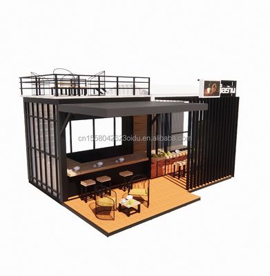 Ventanas prefabricadas de aleación de aluminio Envío Mobile Cafetería Bar Container Tiendas para diseño personalizable