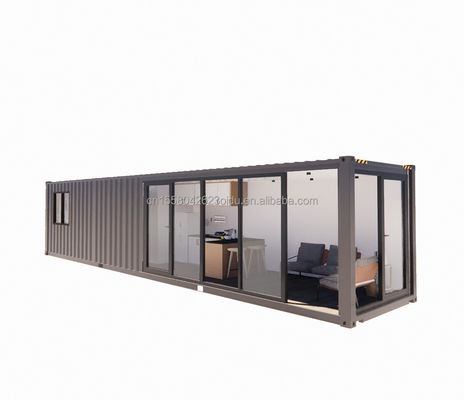 Instalación fácil Contenedor de envío prefabricado de 20 pies Casas con baño y pared Panel de sándwich de onda 50/75/100 mm
