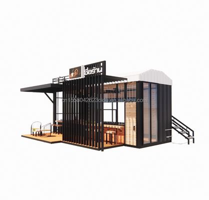 Ventanas prefabricadas de aleación de aluminio Envío Mobile Cafetería Bar Container Tiendas para diseño personalizable