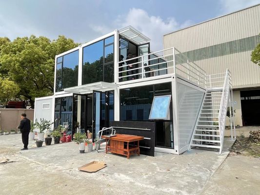 Diseño moderno de lujo Prefabricado Contenedor de paquete plano Cocinas de hotel con 50/75/100mm de onda paneles de sándwich