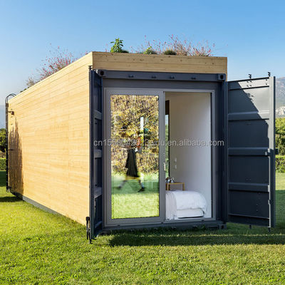 40ft 20ft Hotel de jardín de lujo moderno Casa pequeña móvil con instalación rápida y 50/75/100mm Wave Panel Sandwich Pared
