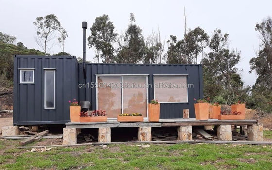 Ventanas de aleación de aluminio y estilo de diseño moderno dentro de un hotel de lujo de 2 dormitorios prefabricado Container Resort