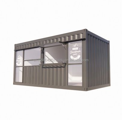 Estante de kiosco de tienda de conveniencia en contenedor de paquete plano para restaurantes de comida rápida y cafeterías