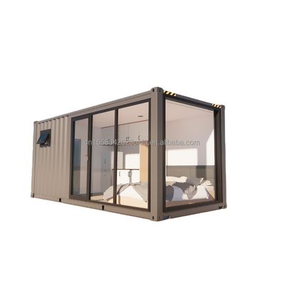 Casa de contenedores plegables móviles con ventanas de aleación de aluminio