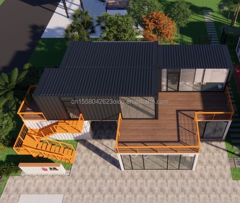 Contenedor de envío de 10 pies Tienda de café Contenedor de acero con marco Tienda de contenedores Quiosco con acero galvanizado Doblado Casas de contenedores de 180g
