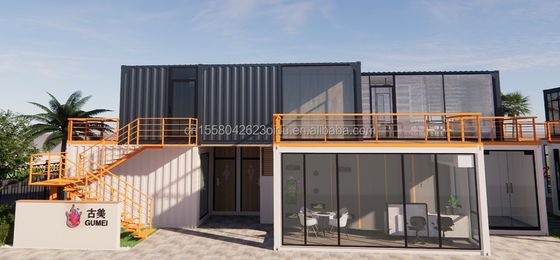 Contenedor de envío de 10 pies Tienda de café Contenedor de acero con marco Tienda de contenedores Quiosco con acero galvanizado Doblado Casas de contenedores de 180g