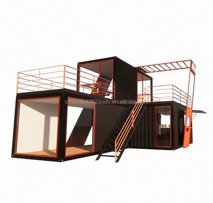 Estructura de acero Cabina prefabricada Casa de contenedores de lujo con marco de acero galvanizado de 180g