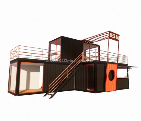 Estructura de acero Cabina prefabricada Casa de contenedores de lujo con marco de acero galvanizado de 180g