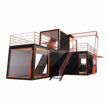 Estructura de acero Cabina prefabricada Casa de contenedores de lujo con marco de acero galvanizado de 180g
