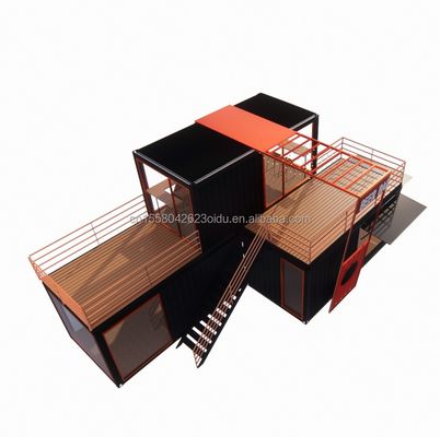 Estructura de acero Cabina prefabricada Casa de contenedores de lujo con marco de acero galvanizado de 180g
