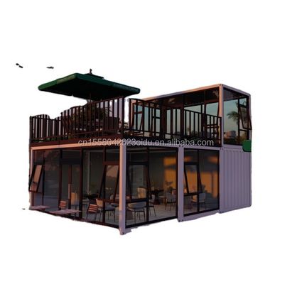 Cuadro de acero galvanizado de flexión Contenedor de envío móvil Tiendas de contenedores de bar Contenedor de café móvil Contiene casa prefabricada