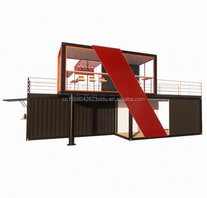 Estructura de acero Cabina prefabricada Casa de contenedores de lujo con marco de acero galvanizado de 180g