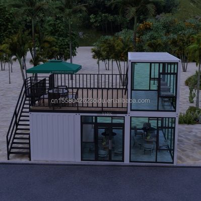 Cuadro de acero galvanizado de flexión Contenedor de envío móvil Tiendas de contenedores de bar Contenedor de café móvil Contiene casa prefabricada