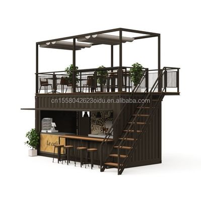 Color personalizado 20FT o 40FT Luxury Shipping Container Bar Prefabricado Café Plegable Contenedor Café