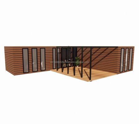 Solución de vida ecológica de color personalizado Casas de acero prefabricadas combinadas con opciones de 20 pies o 40 pies y casas de contenedores