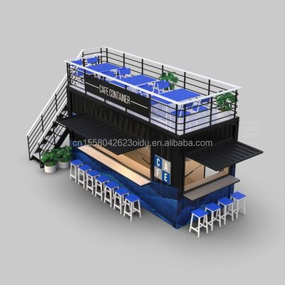 Color personalizado 20FT o 40FT Luxury Shipping Container Bar Prefabricado Café Plegable Contenedor Café